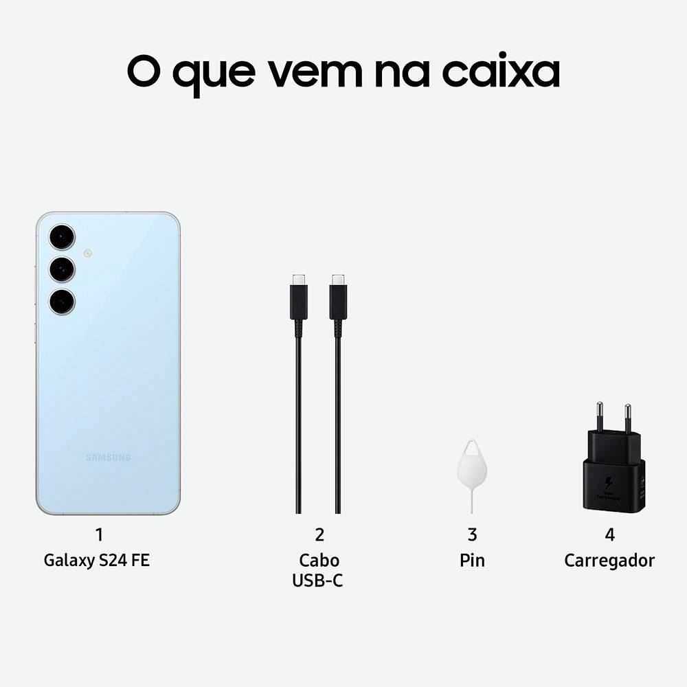 Samsung Galaxy S24 Fe 5G 256Gb 8Gb Ram Tela 6.7" Galaxy Ai - Verde