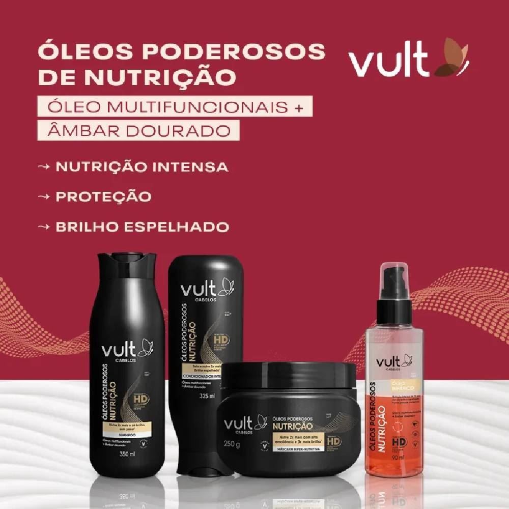 Shampoo Vult Cabelos Nutrição Óleos Poderosos - 350ml