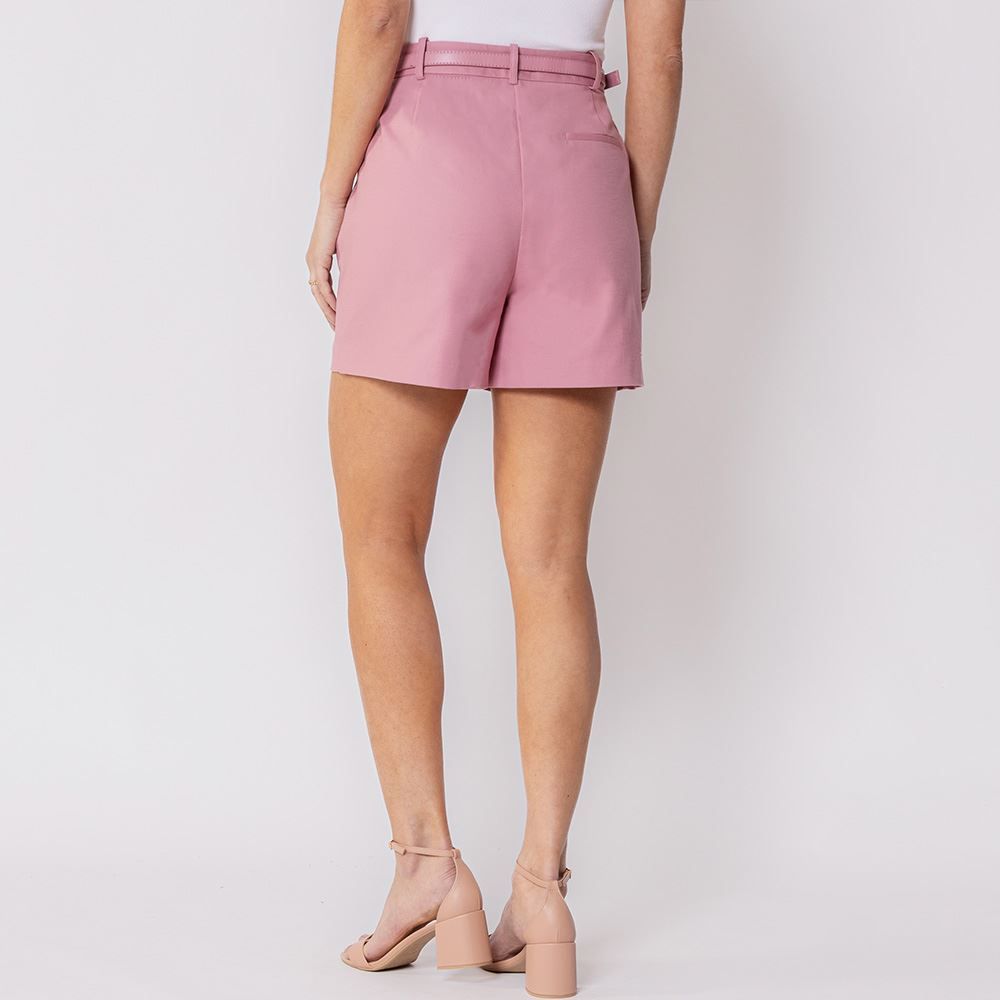 Short Feminino De Alfaiataria Com Cinto Patricia Foster