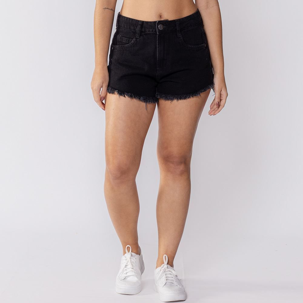 Short Jeans Feminino Com Barra Desfiada Boby Blues