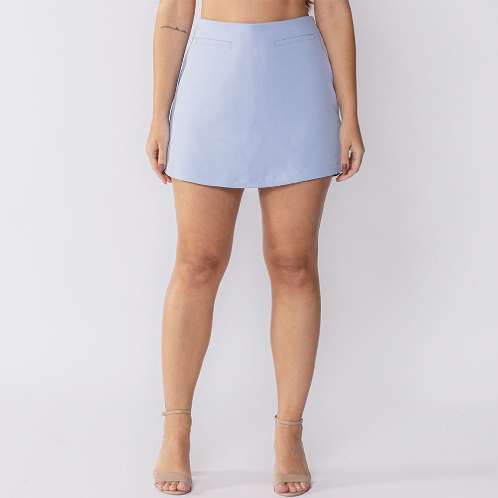 Short Saia De Alfaiataria Com Bolsos Embutidos Boby Blues