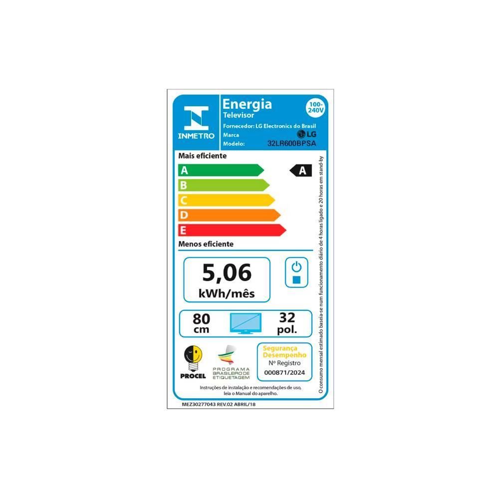 Smart Tv 32” Hd Lg Thind Ai 32Lr600bpsa - Bivolt