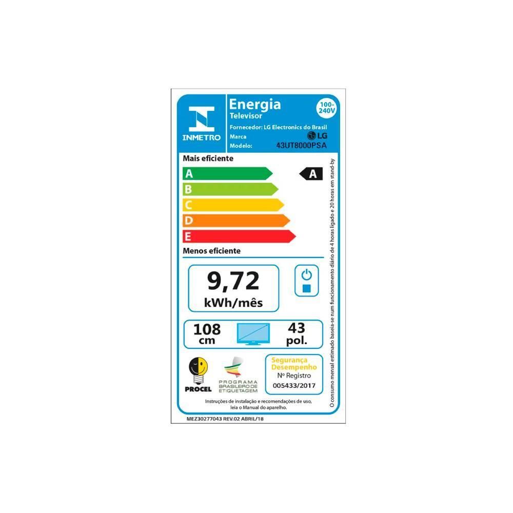 Smart Tv 43” Uhd 4K Lg Thinq Ai Tv 43Ut8000psa - Bivolt