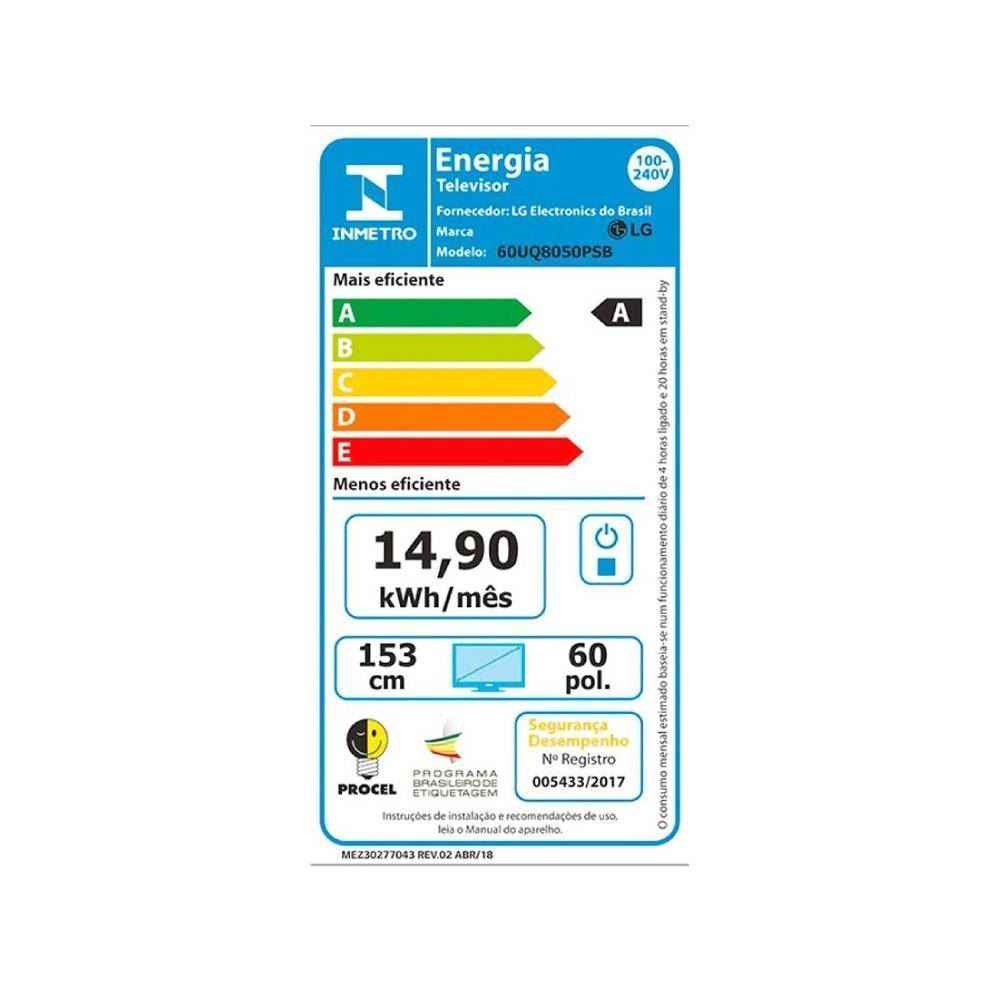 Smart Tv 60" 4K Uhd Lg Inteligência Artificial Thinq 60Uq8050 - Bivolt