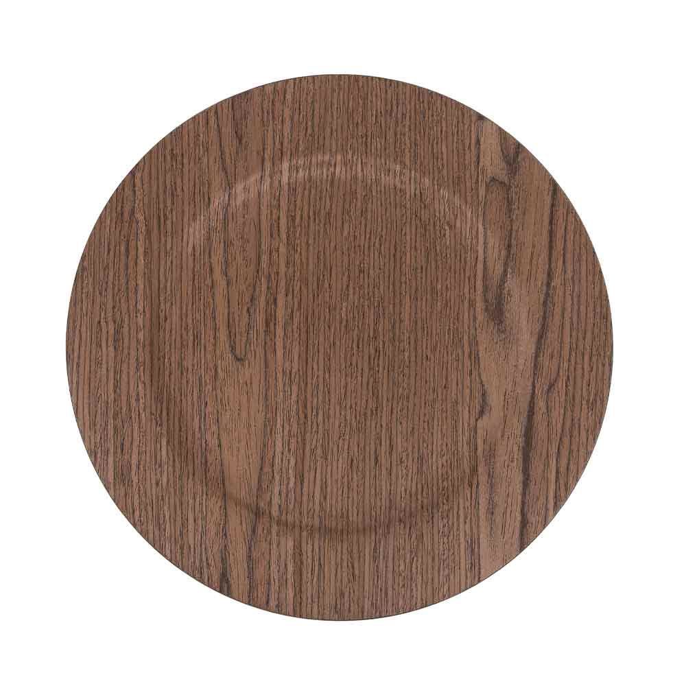 Sousplat Madeira 33Cm - Marrom