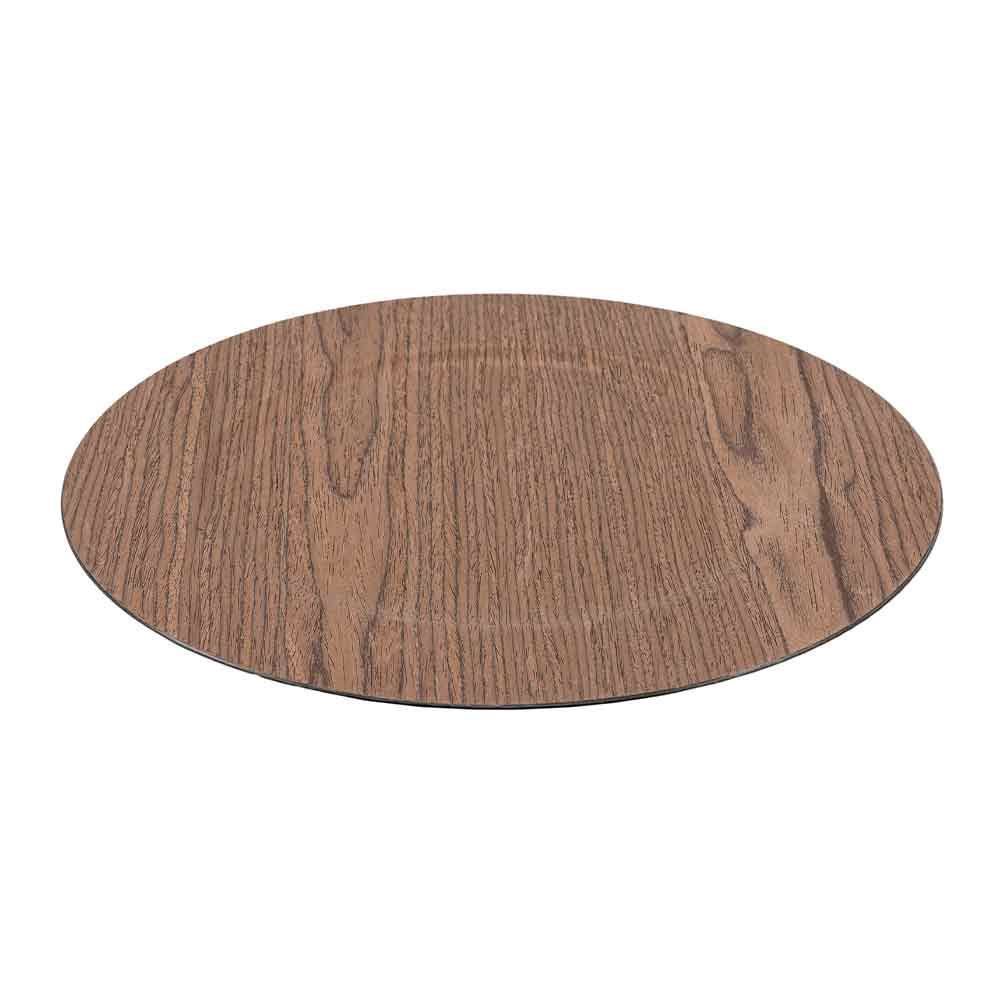 Sousplat Madeira 33Cm - Marrom