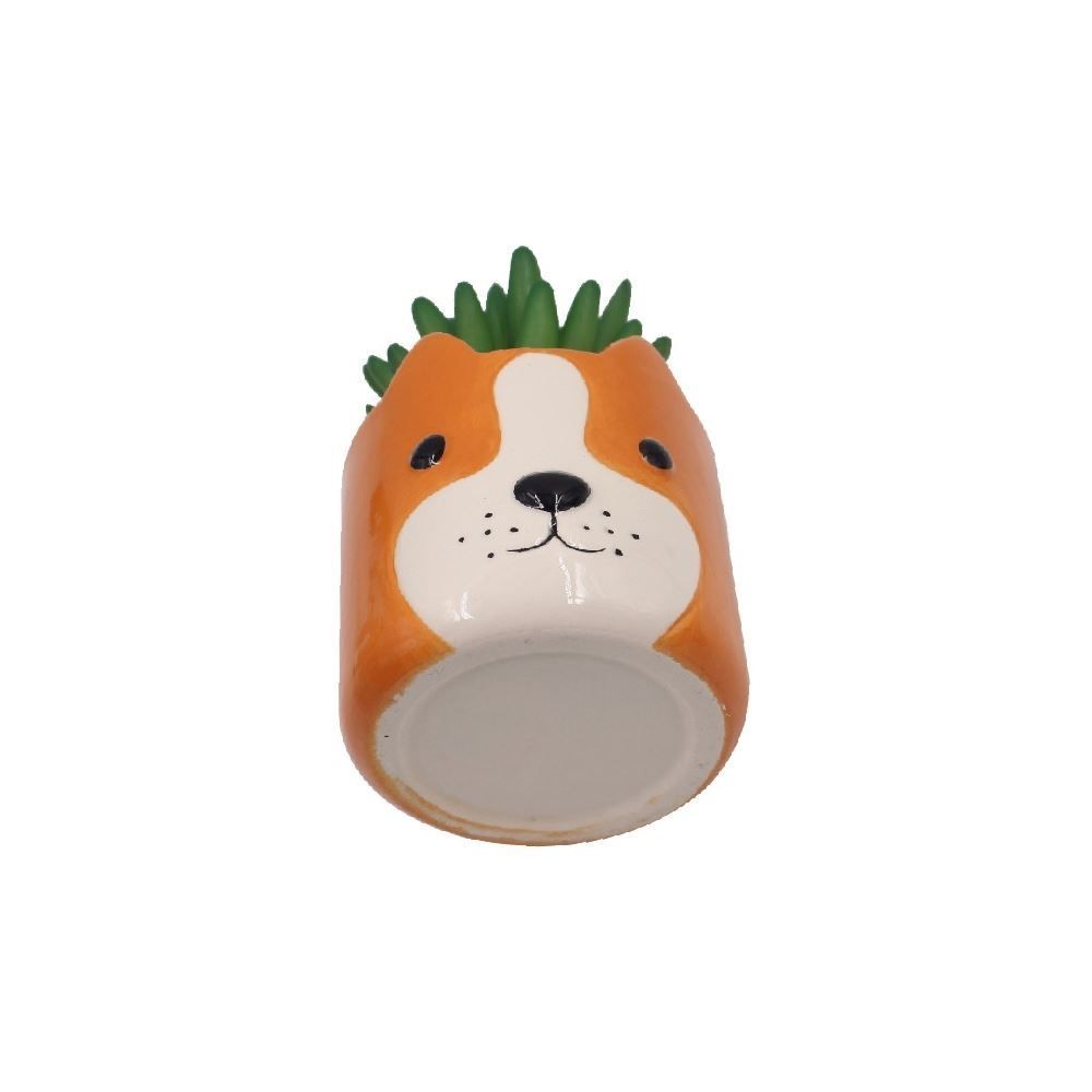 Suculenta Artificial Com Vaso Havan Casa 13 Cm - Laranja
