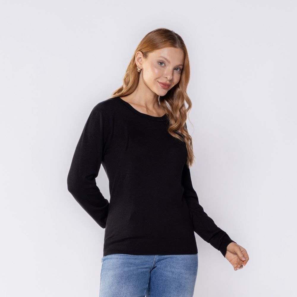 Suéter Feminino Gola Redonda Patricia Foster