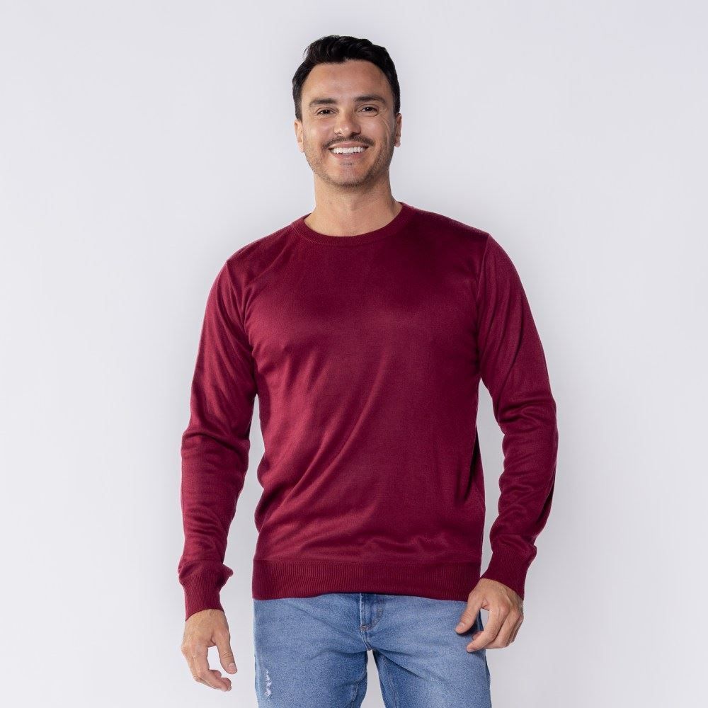 Suéter Masculino De Tricot Gola Redonda Marc Alain