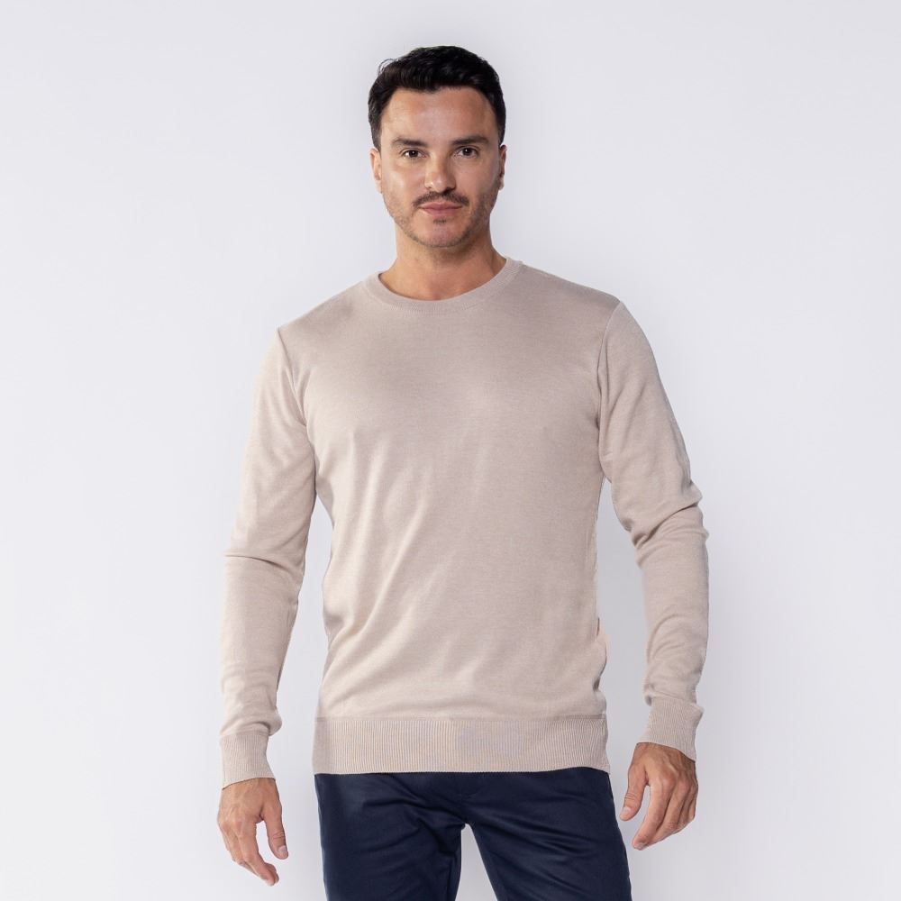 Suéter Masculino De Tricot Gola Redonda Marc Alain