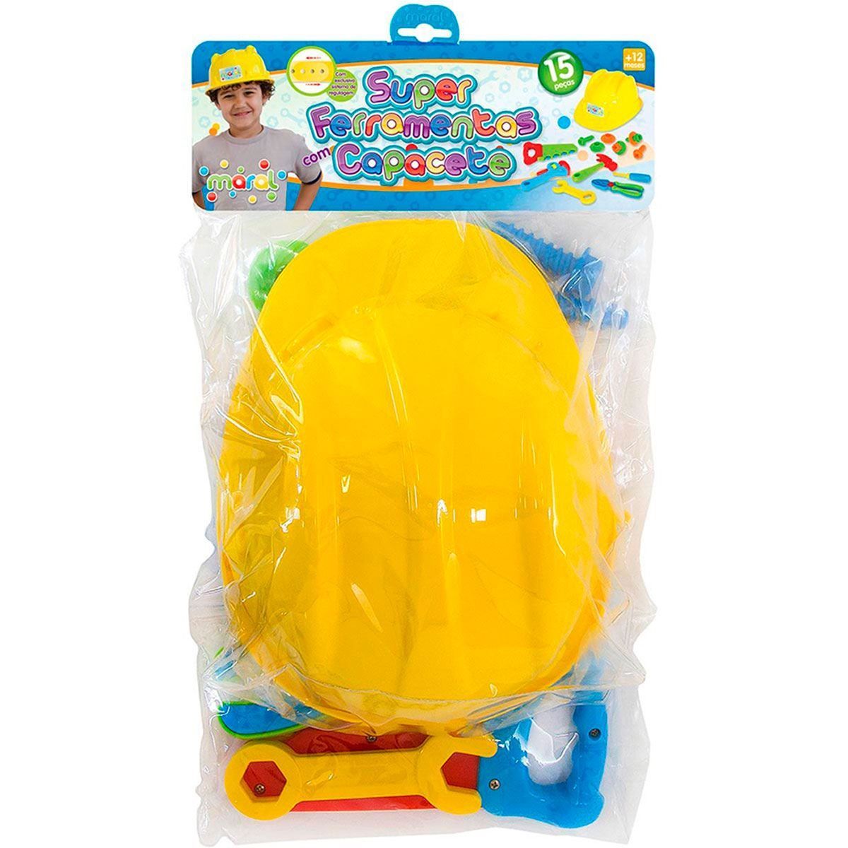 Super Ferramentas com Capacete 15 Peças Maral - AMARELO