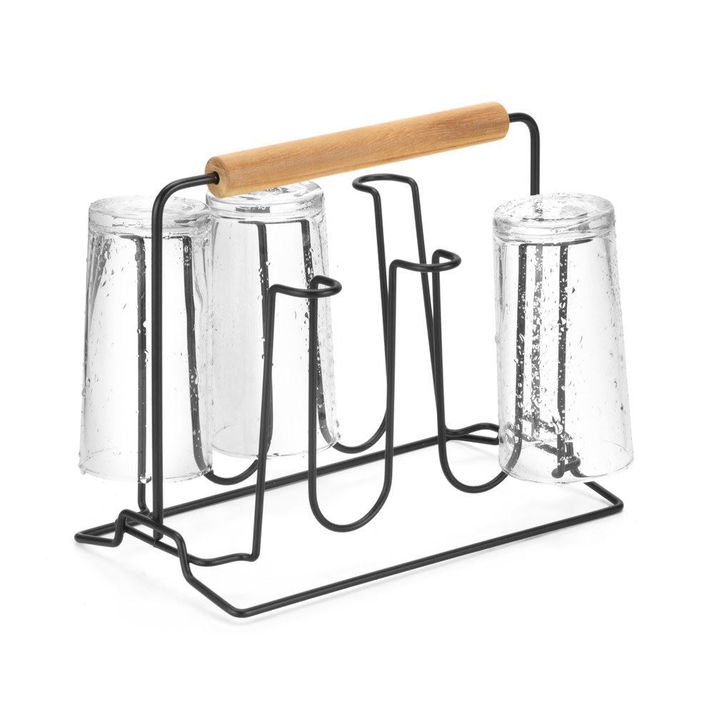 Suporte Para 6 Copos Eco Design Black Arthi - Preto
