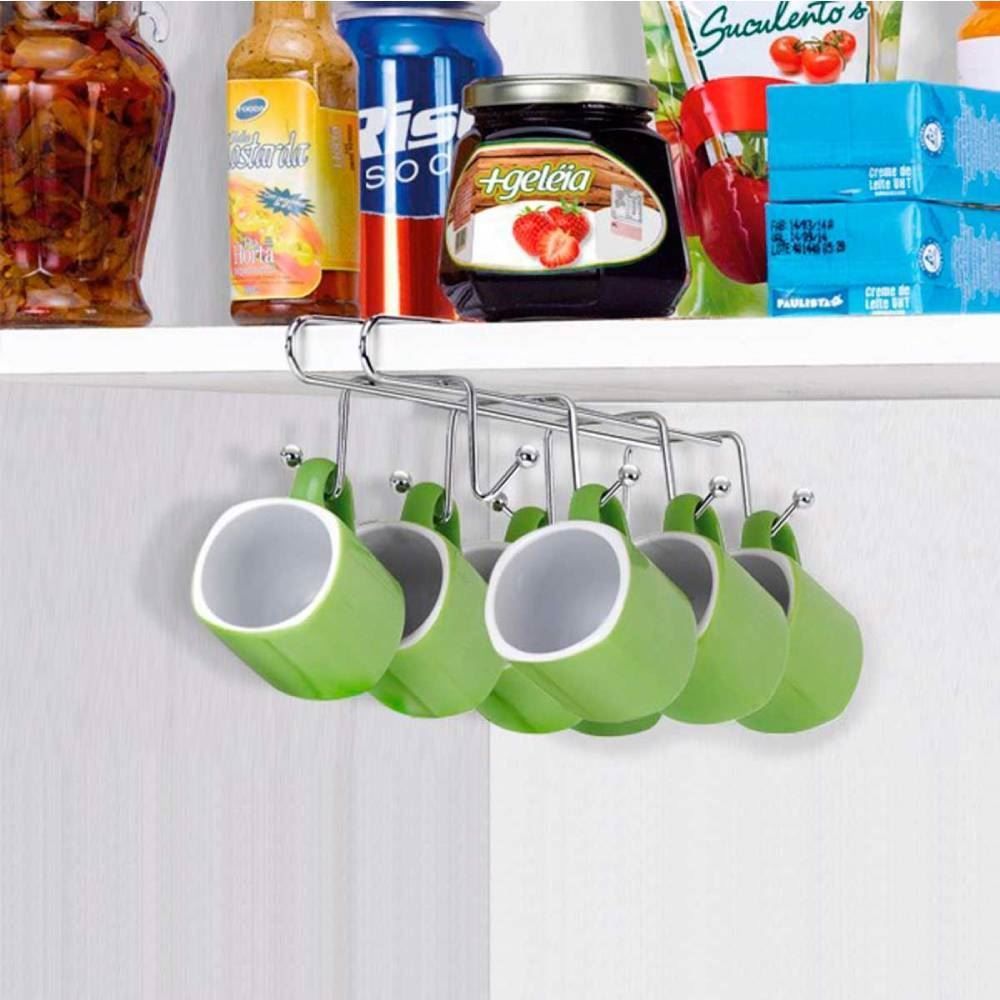 Suporte Para Xícaras Cromado Arthi - Aço