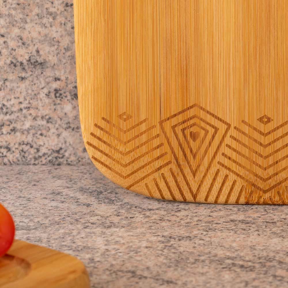 Tábua de Corte Estampada 30cm Finecasa - Bambu