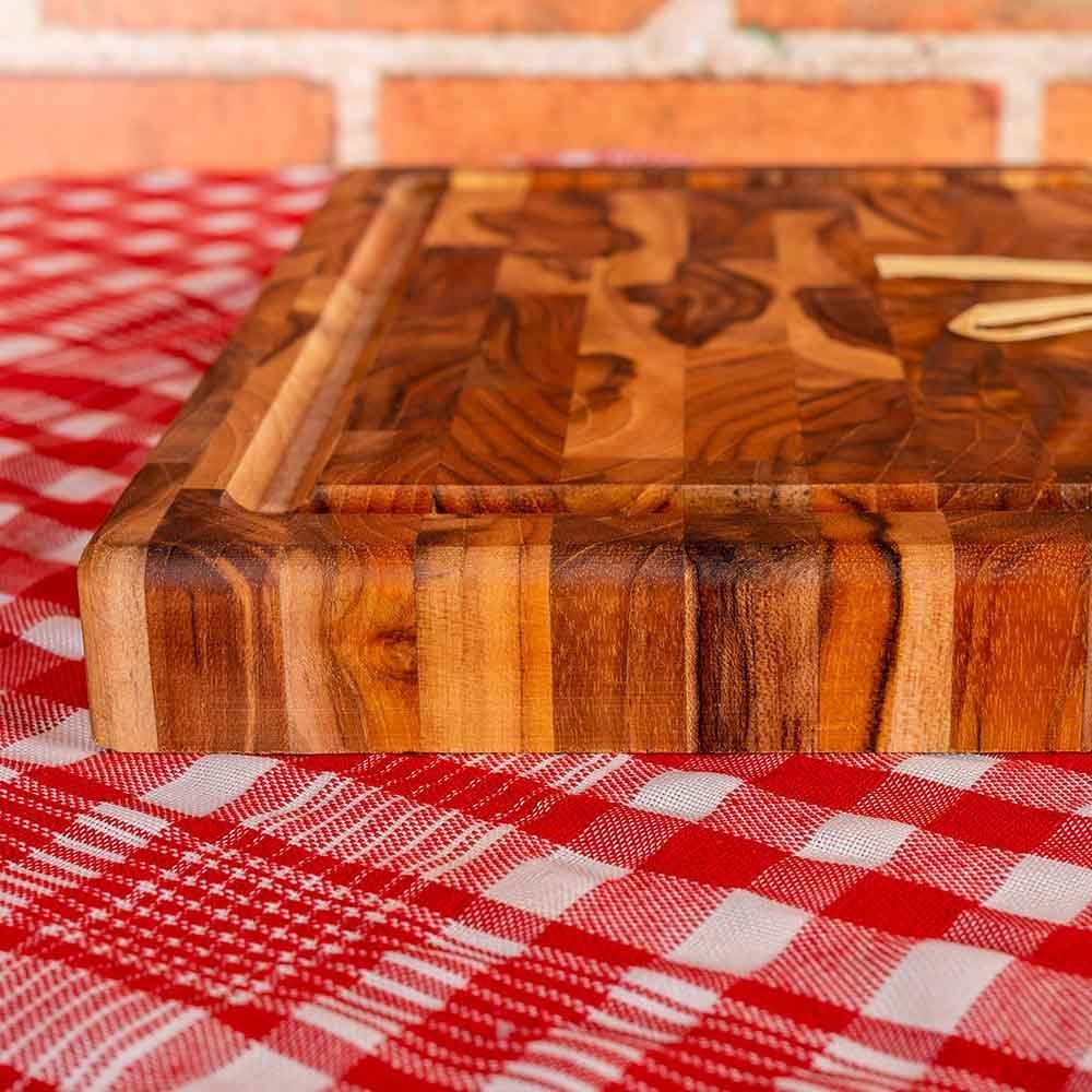 Tábua Para Churrasco Multiuso De Madeira Invertida Teca Stolf - 933-STD