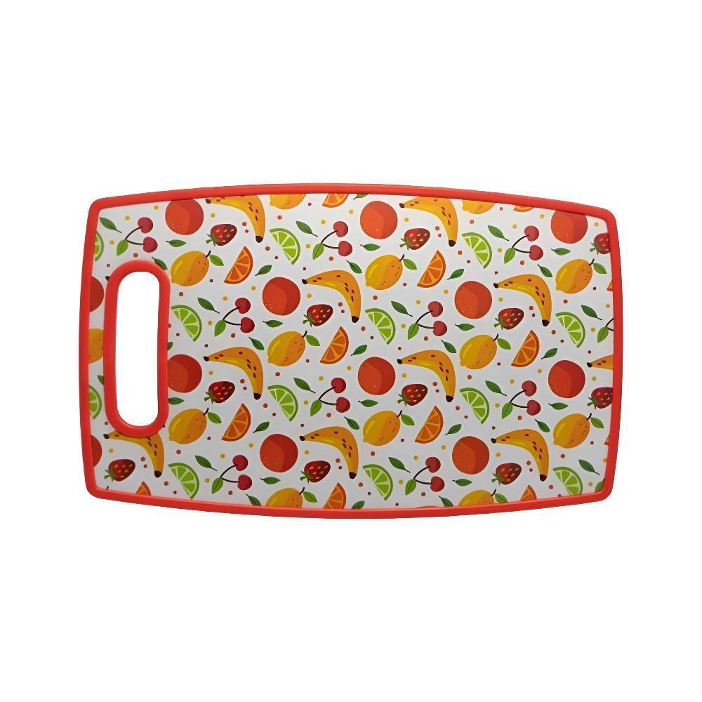 Tábua Para Corte De Plástico Lyor 37 Cm - Frutas Vermelha
