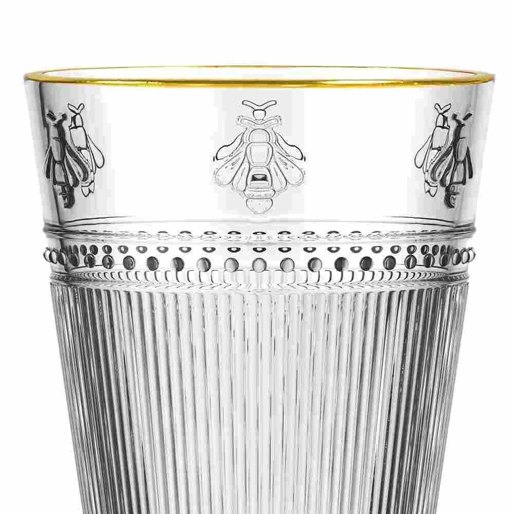 Taça Abelha Filete Dourado L’Hermitage 325Ml - Vidro