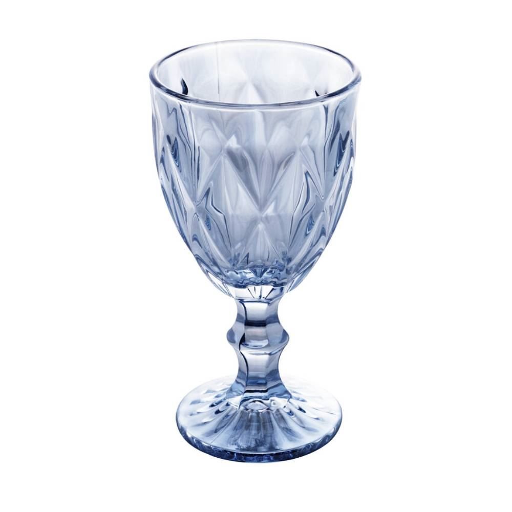 Taca Diamond Lyor Metalizada Azul 325Ml - Azul Metalizado