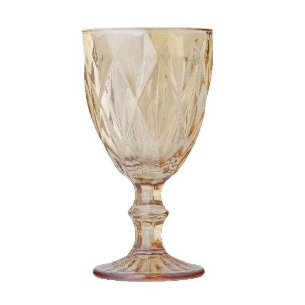 Taça De Água Bico De Jaca Diamante Havan Casa 320Ml - Ambar