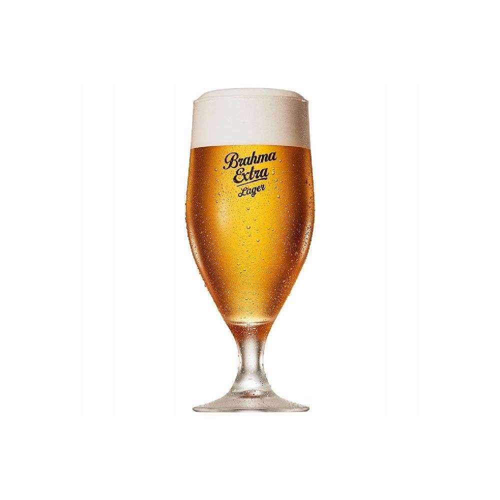 Taça De Cerveja Brahma Lager 380 Ml - Transparente