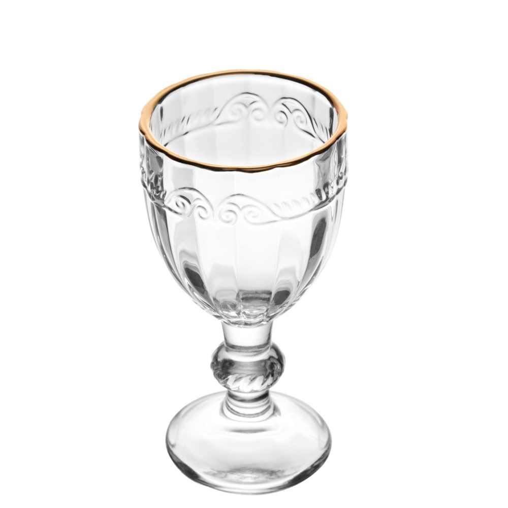 Taça De Licor Imperial Filete Dourado Lyor 50Ml - Transparente
