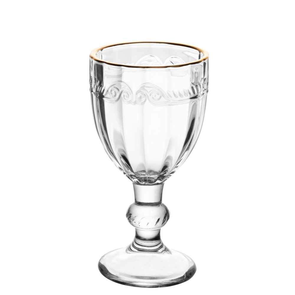 Taça De Licor Imperial Filete Dourado Lyor 50Ml - Transparente