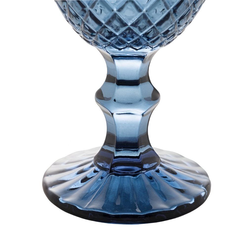 Taça De Vidro Greek Wolff 345 Ml - Azul