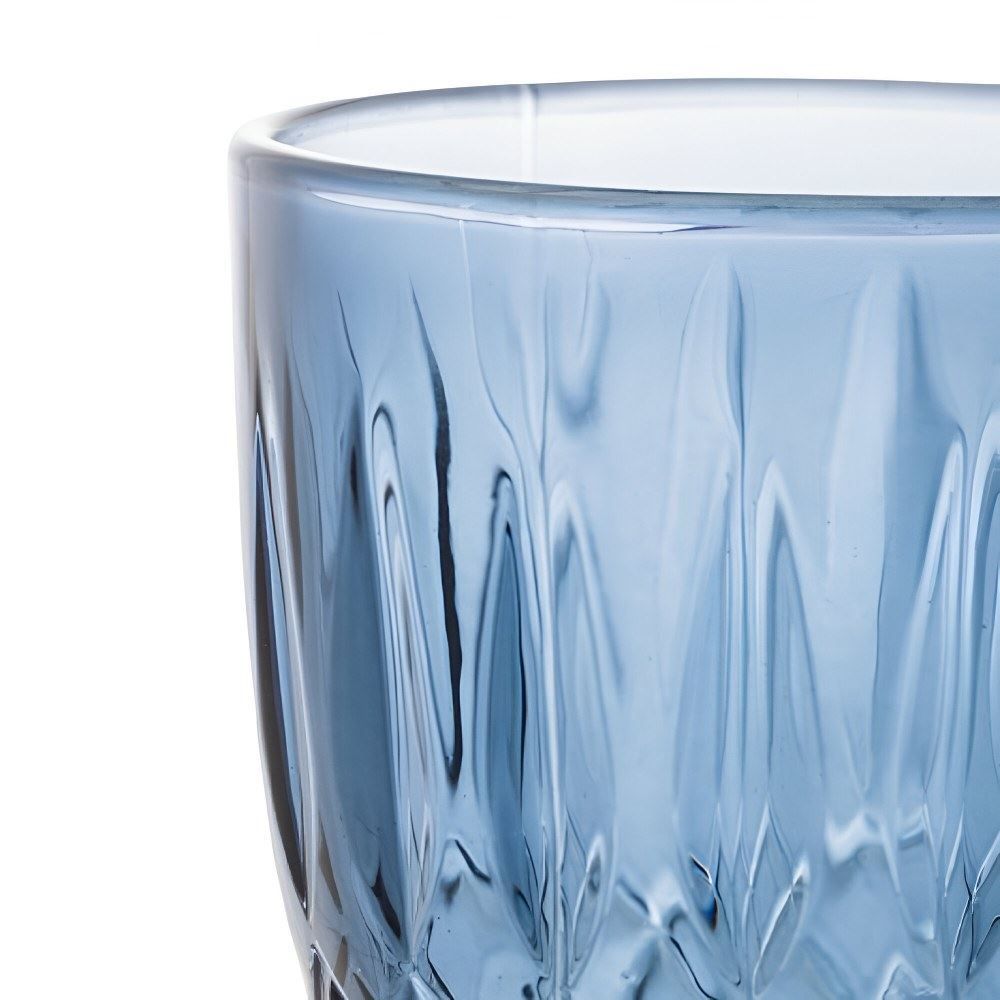 Taça De Vidro Greek Wolff 345 Ml - Azul