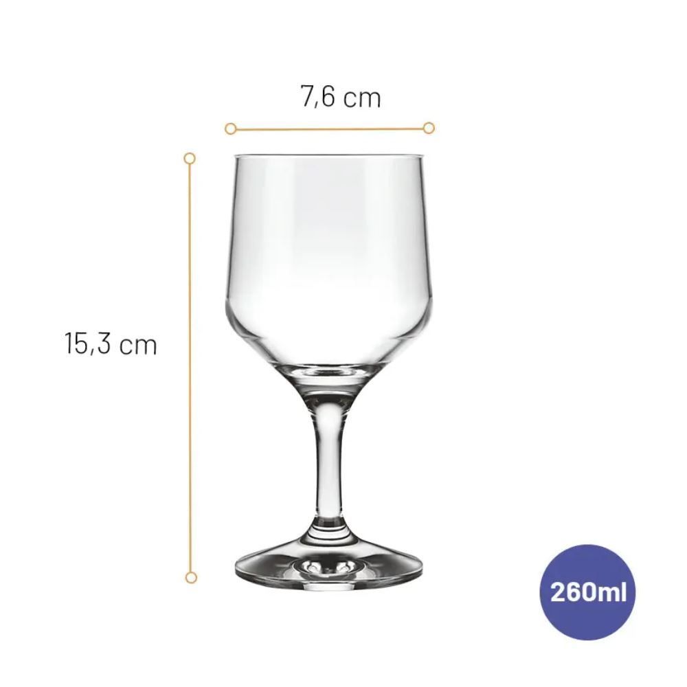 Taça De Vinho Buffet Nadir 260Ml - Vidro