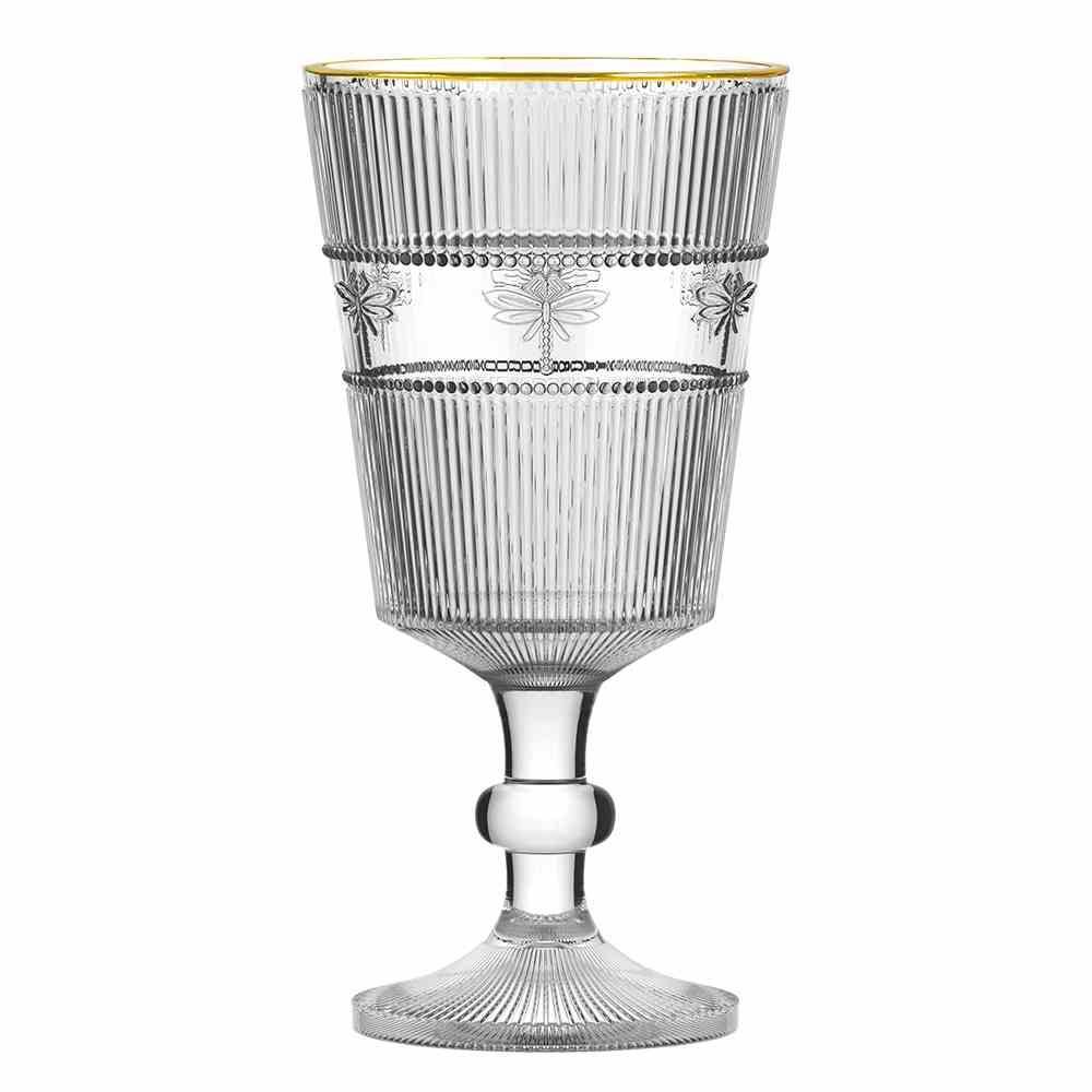 Taça Libélula Filete Dourado L'hermitage 325Ml - Vidro