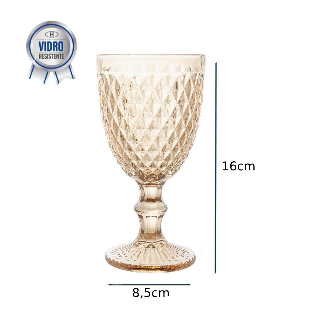 Taça Para Água Bico De Abacaxi 325Ml Lyor - Âmbar