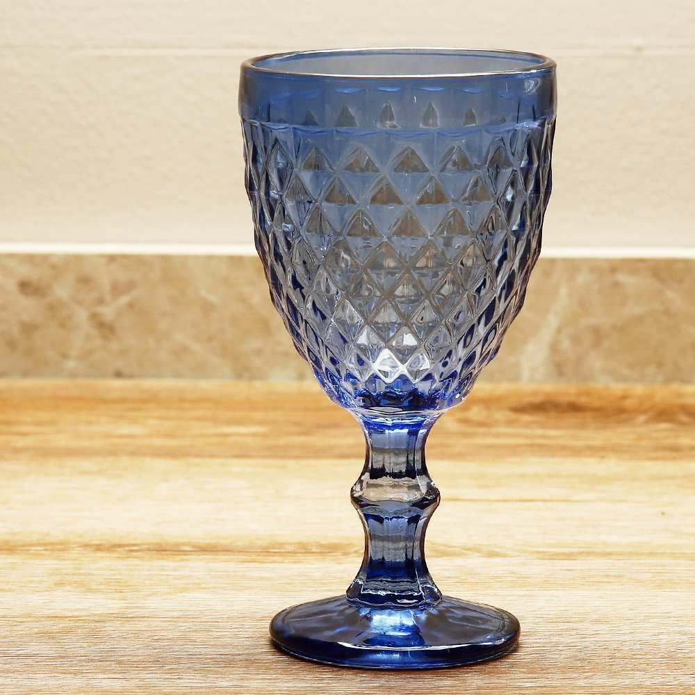 Taça Para Água Bico De Abacaxi Lyor 325Ml - Azul