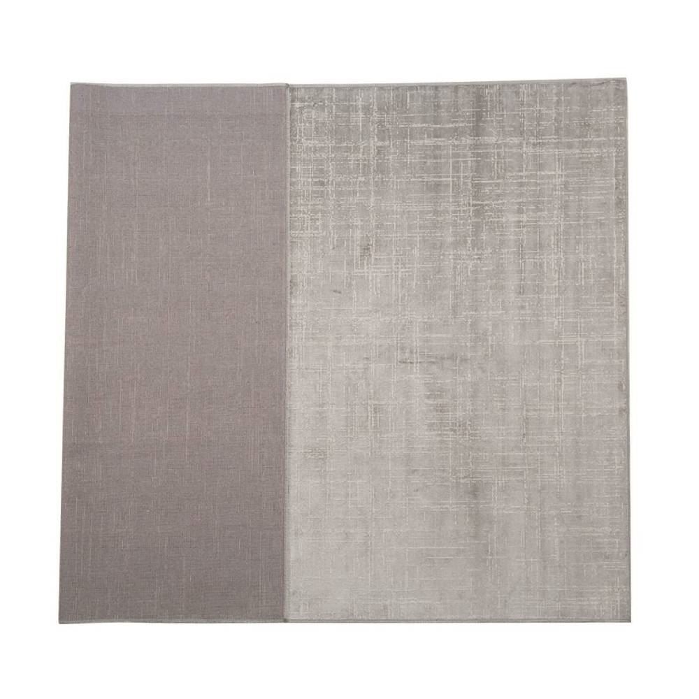 Tapete Belga Para Quarto E Sala 1,00X1,40 M Havan Casa - Linho Cinza E Bege