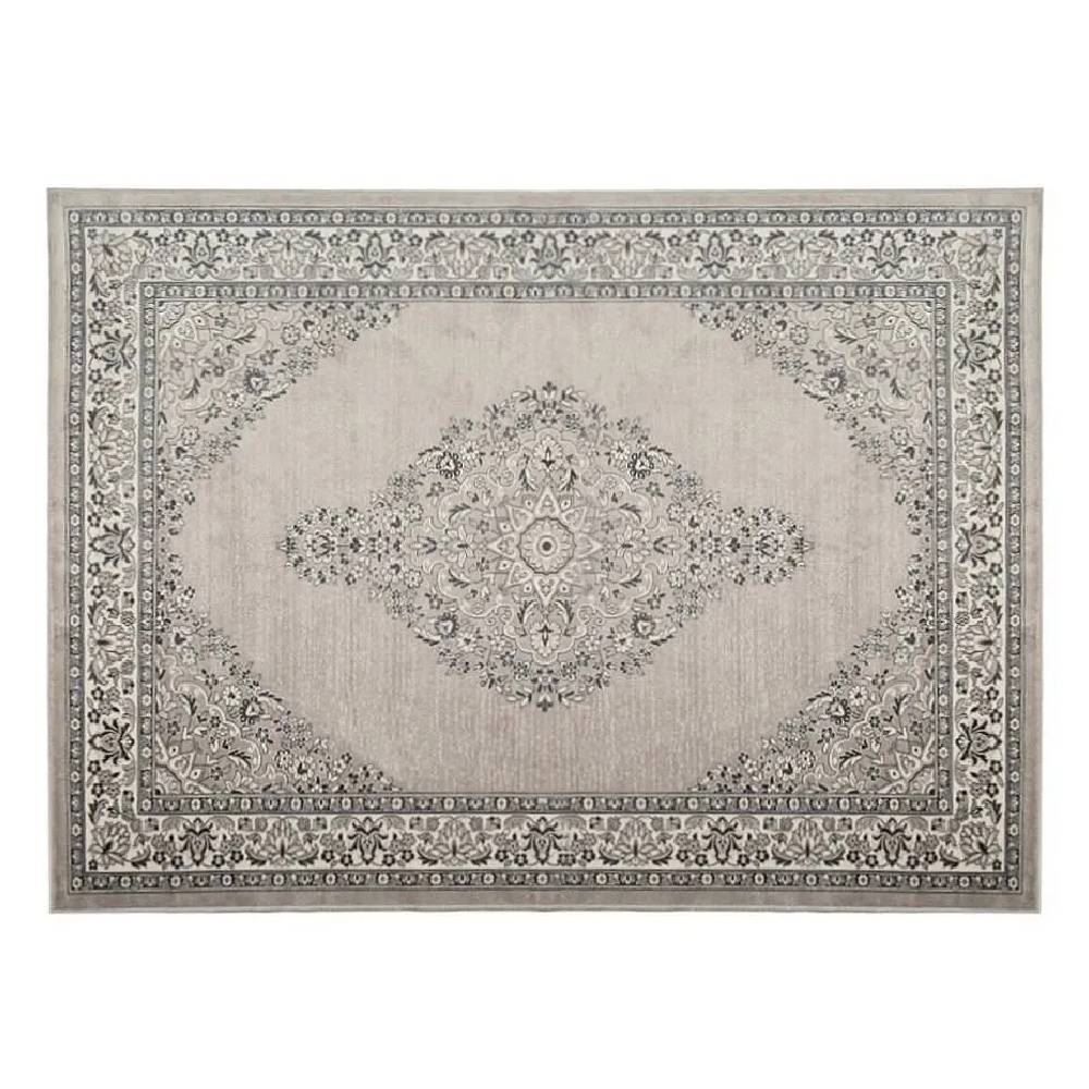 Tapete Para Quarto Ou Sala 2,00X2,80 M Belga Havan Casa - Moldura Cinza E Bege