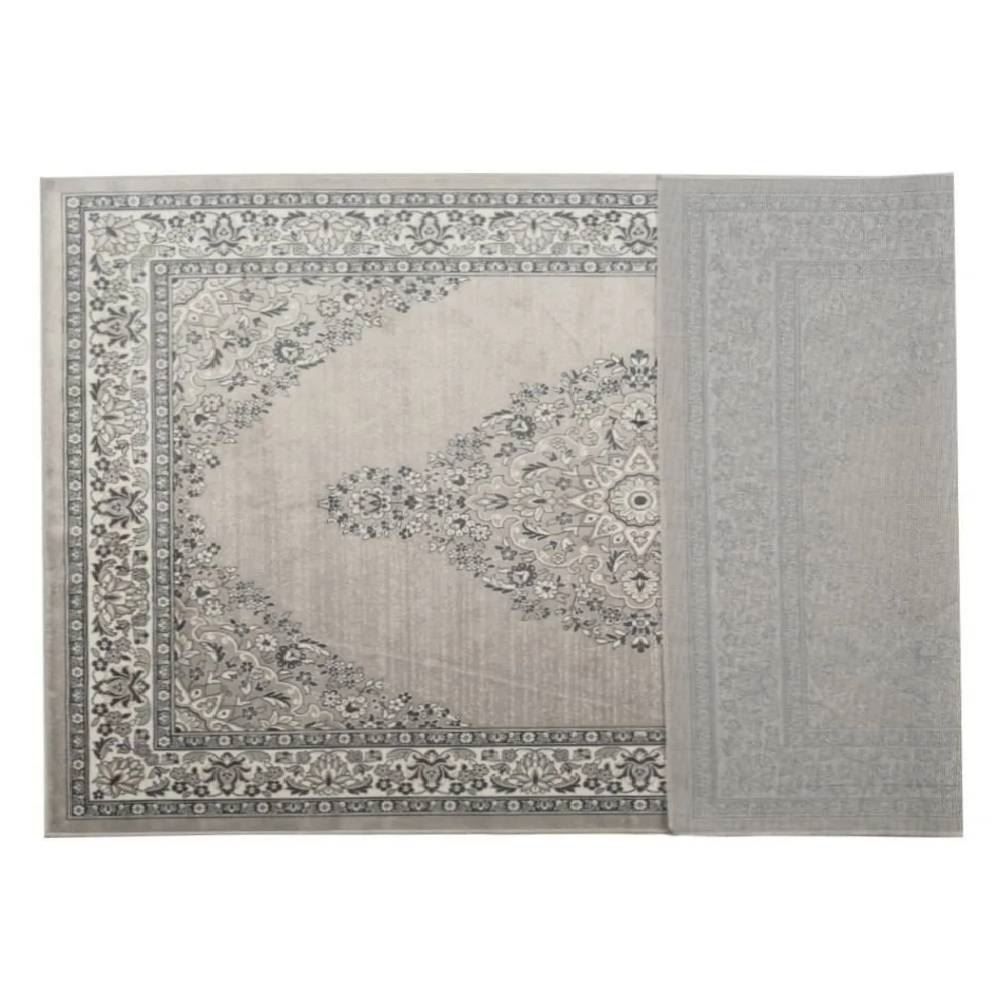 Tapete Para Quarto Ou Sala 2,00X2,80 M Belga Havan Casa - Moldura Cinza E Bege