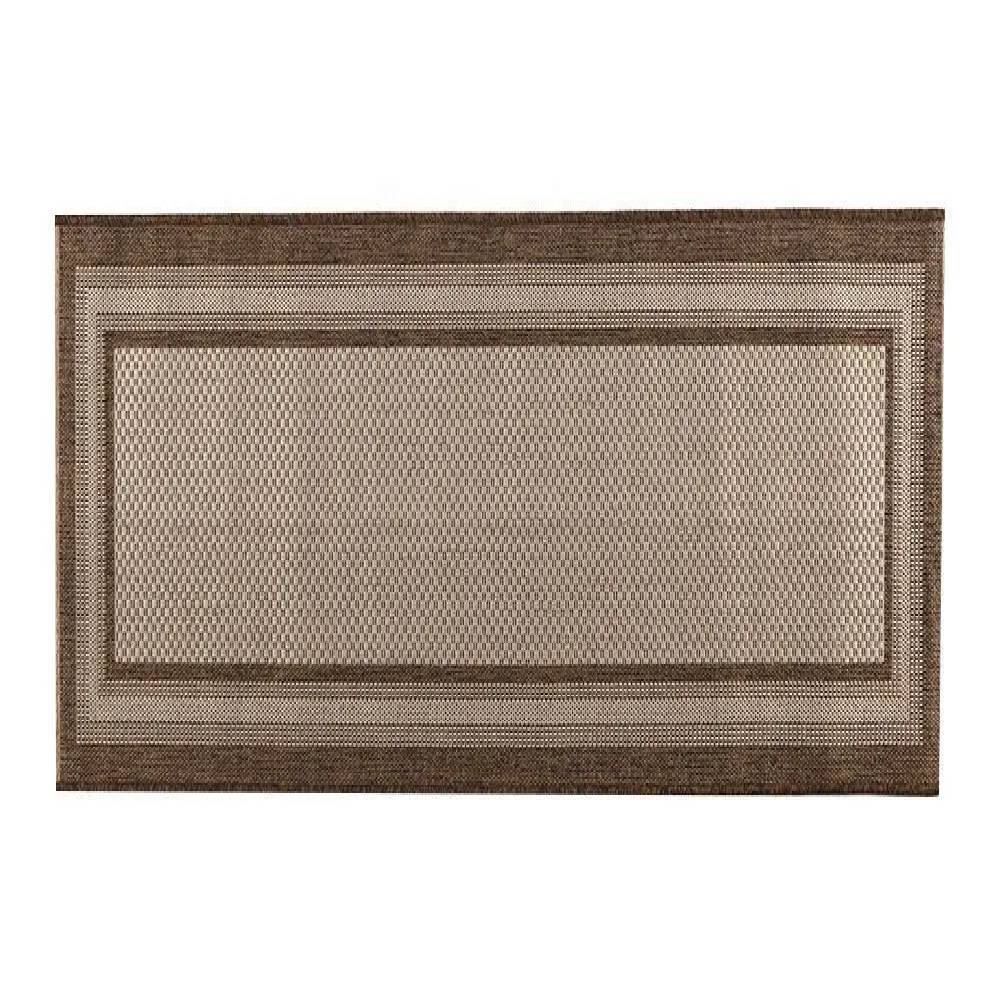 Tapete Para Cozinha Cancun Sisal 1,00X1,50 M  Havan Casa - Bordas Marrom