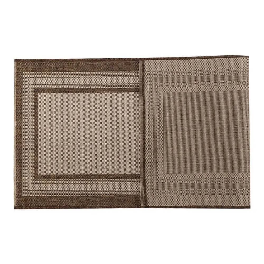 Tapete Para Cozinha Cancun Sisal 1,00X1,50 M  Havan Casa - Bordas Marrom