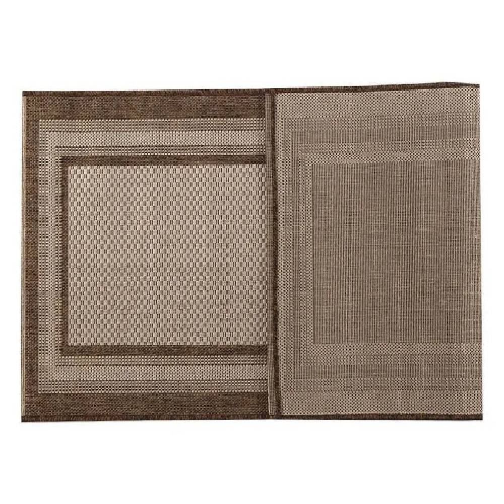 Tapete Para Quarto E Sala 1,33X1,90M Cancun Sisal Havan Casa - Bordas Marrom