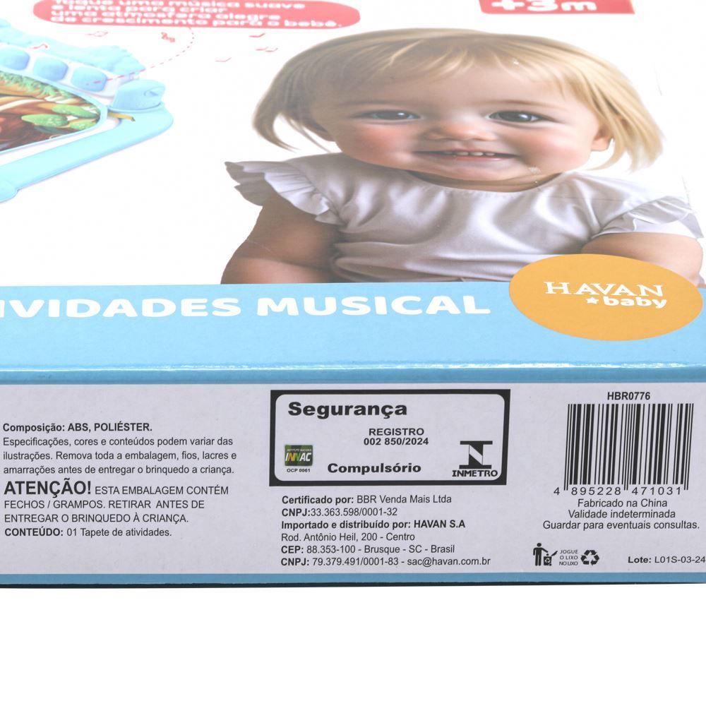 Tapete De Atividade Musical - Selva HBR0776