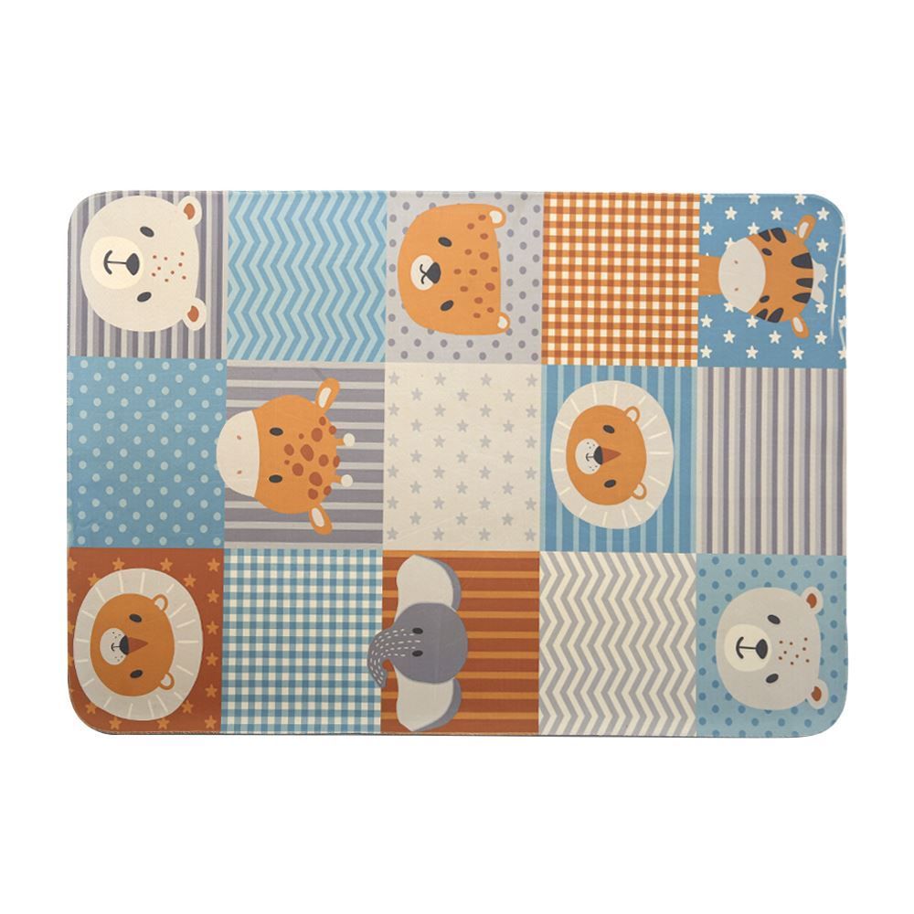 Tapete Infantil Para Atividades Estampado 0,95X1,30 Metros Havan - Bichinhos Azul