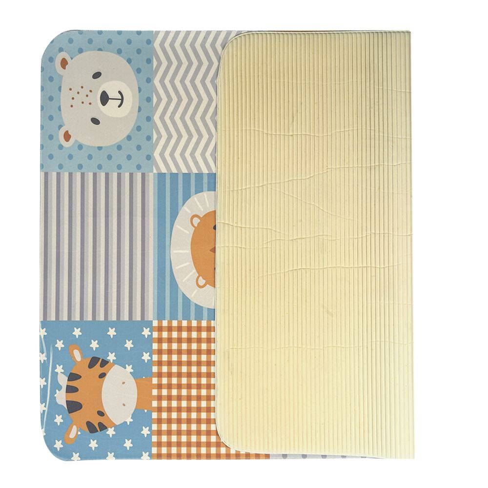 Tapete Infantil Para Atividades Estampado 95X130 Cm Transfer Havan Casa - Bichinhos Azul