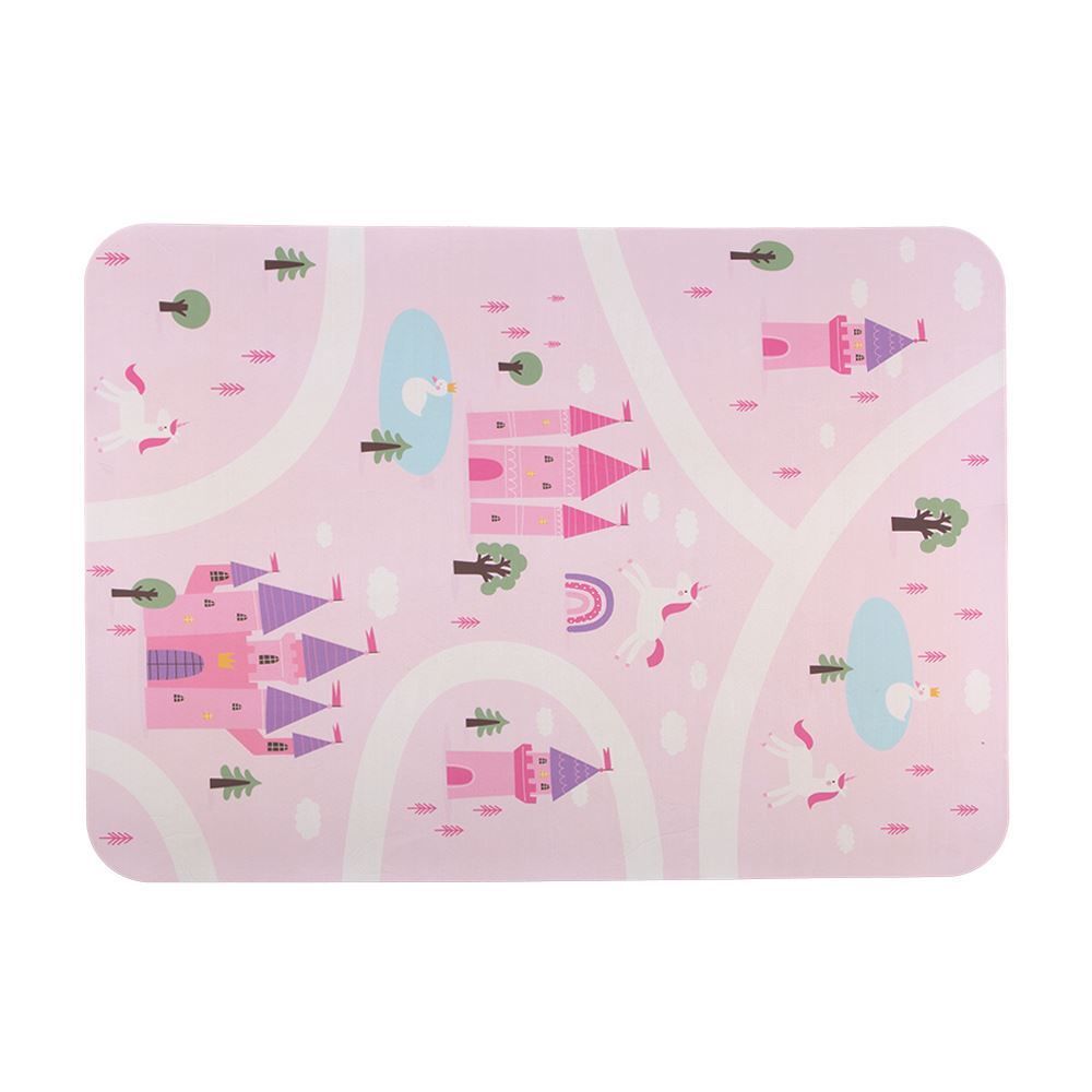 Tapete Infantil Para Atividades Estampado 95X130 Cm Transfer Havan Casa - Rosa Vila Encantada