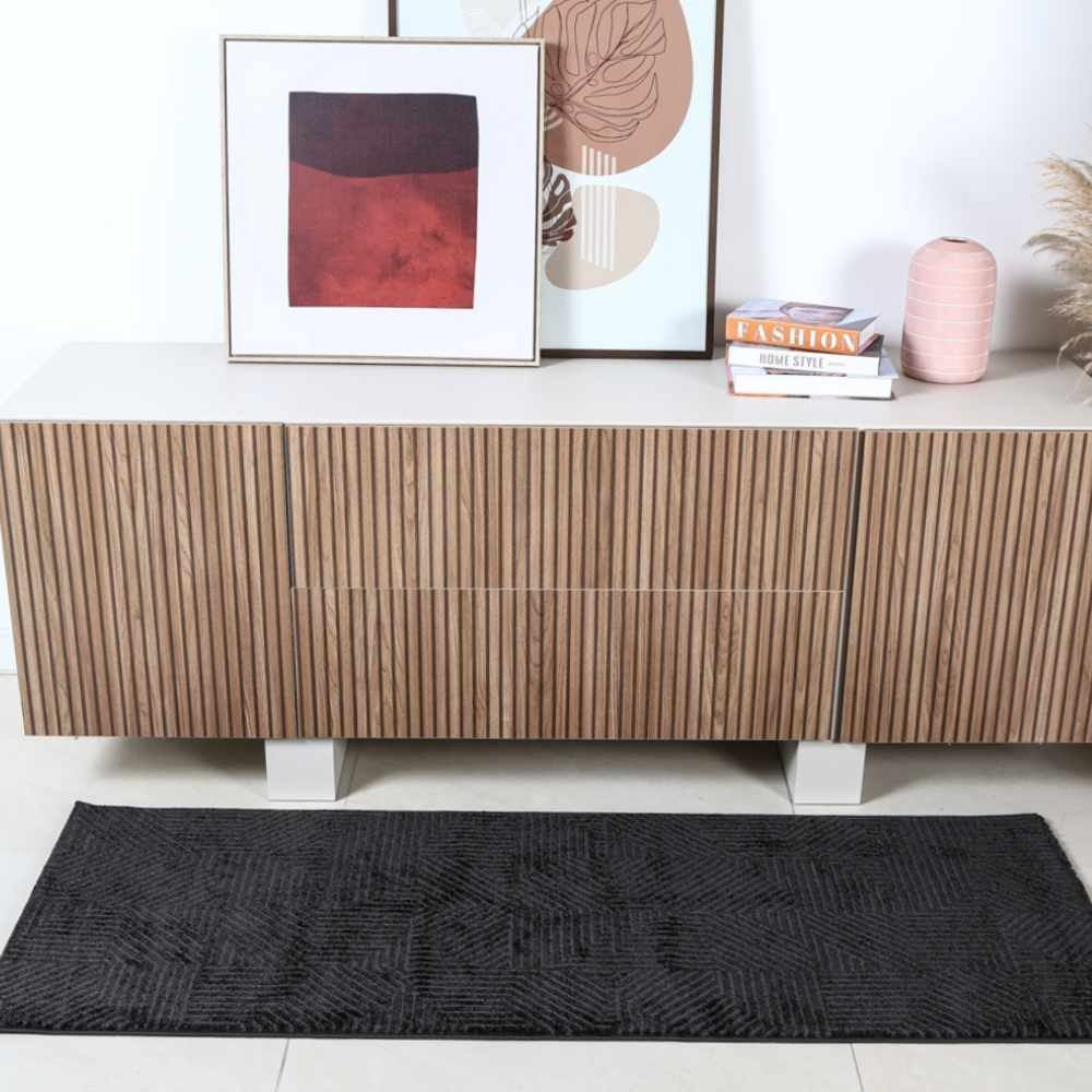 Passadeira Para Quarto E Sala Lucca 57X100 Cm Havan Casa - Antracite Elegance