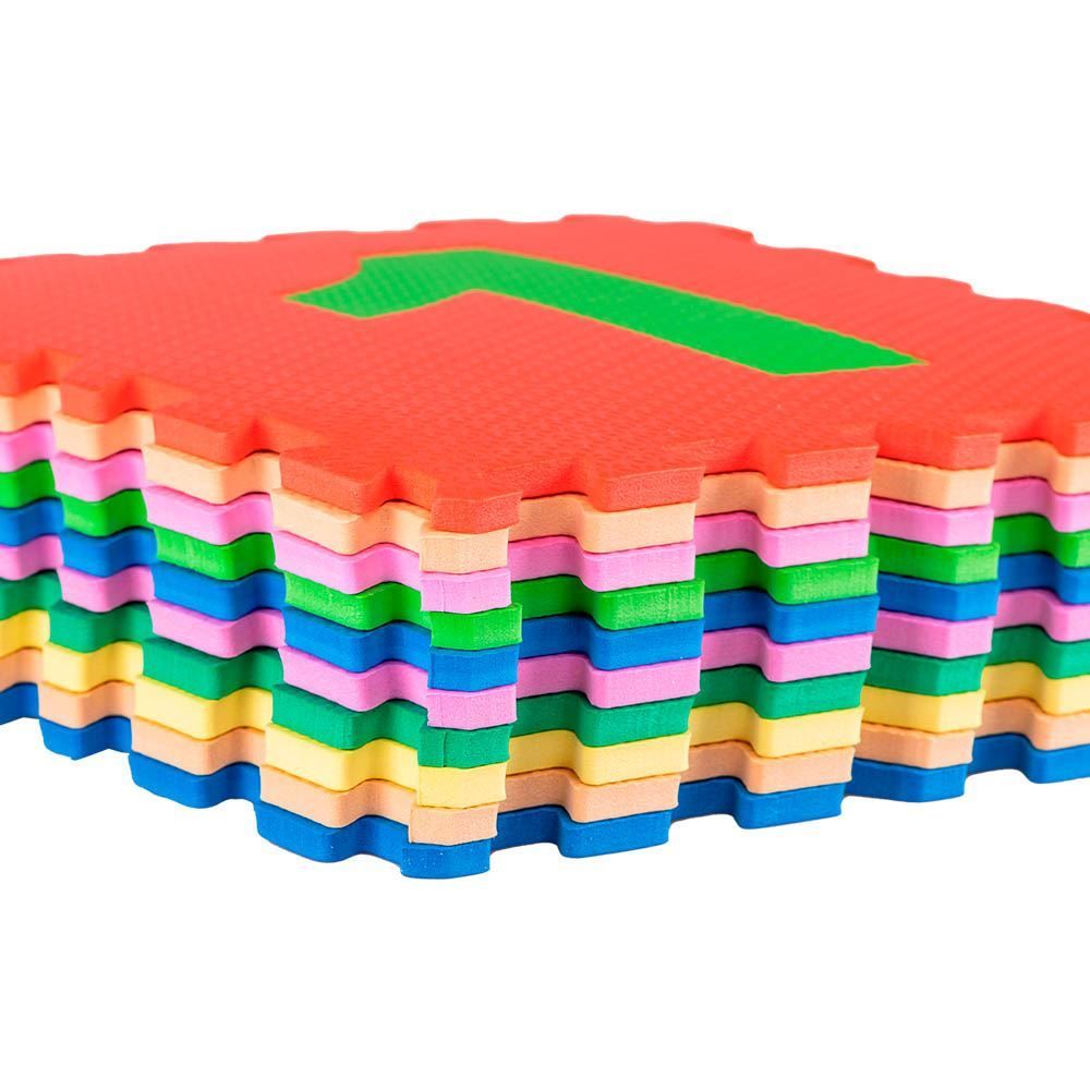 Tapete Numeral Infantil Eva Colorido Milly Toy's - 10 Peças