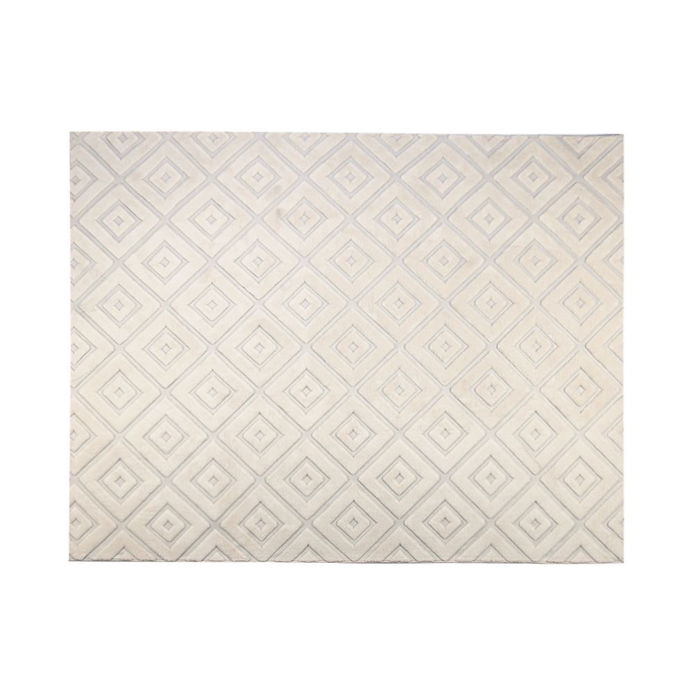 Tapete Para Quarto E Sala 2,00X2,50 M Milano Havan Casa - Marfim Losango