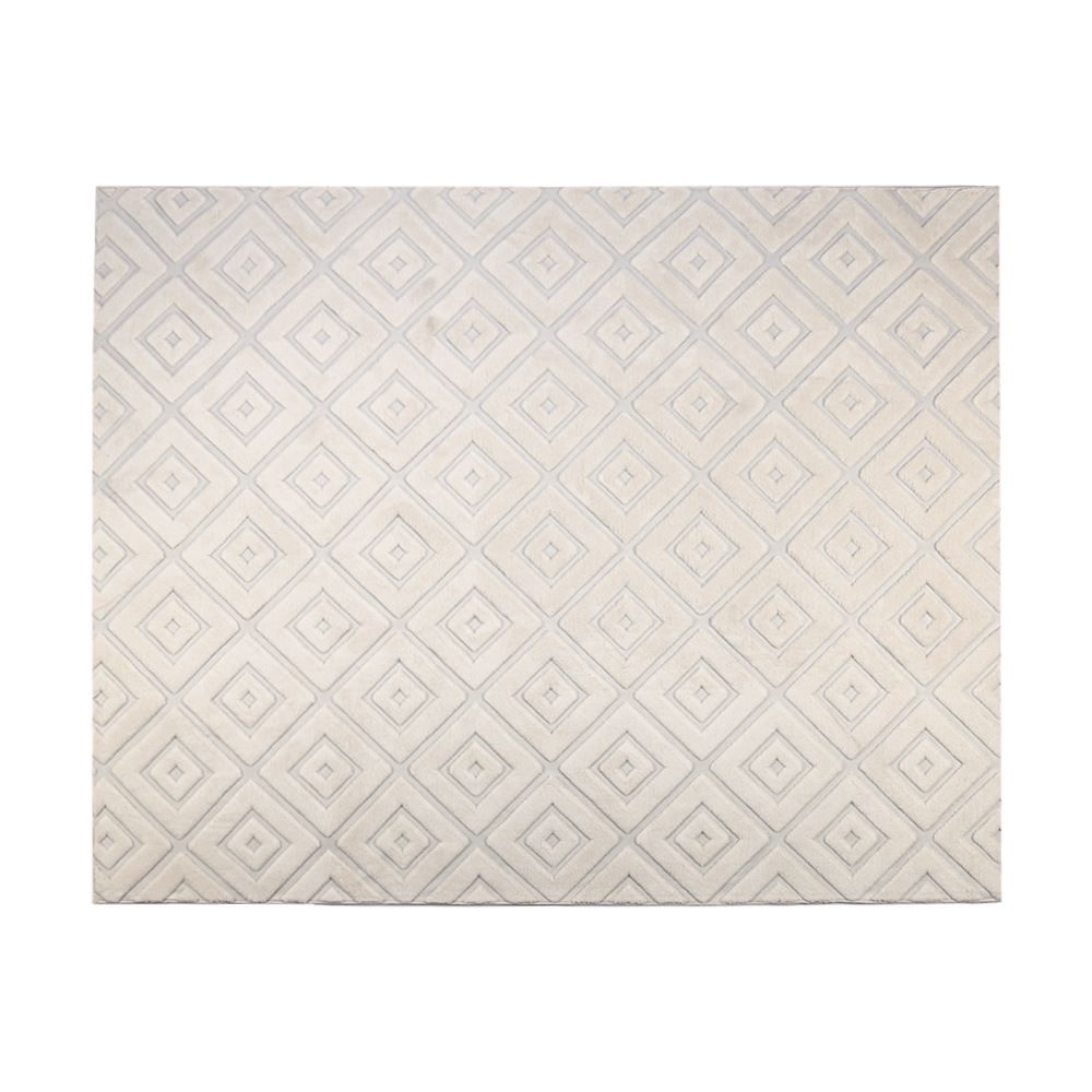 Tapete Para Quarto E Sala 2,00X3,00 M Milano Havan Casa - Marfim Losango