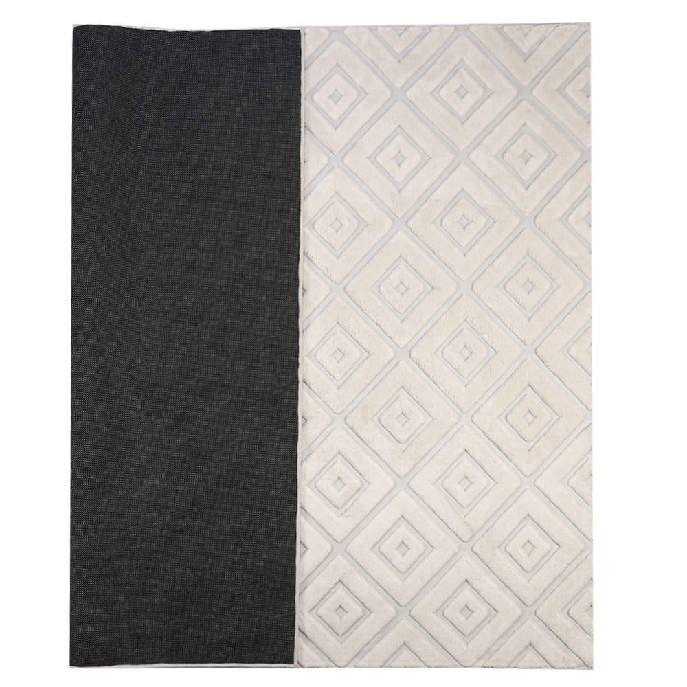 Tapete Para Quarto E Sala 2,00X3,00 M Milano Havan Casa - Marfim Losango