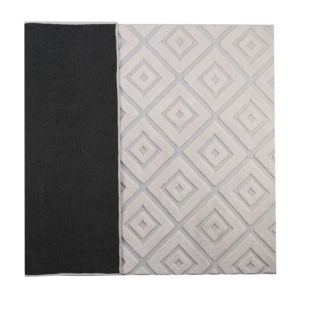 Tapete Para Quarto Ou Sala 1,40X2,00M Milano Havan Casa - Marfim Losango