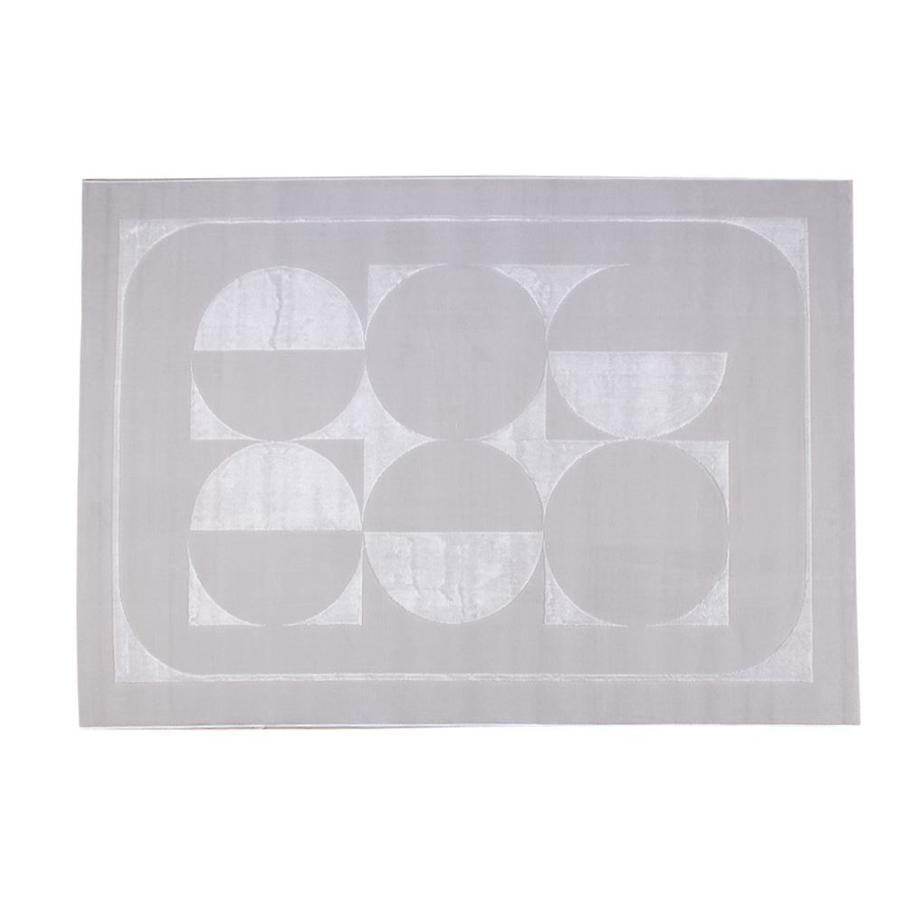 Tapete Para Quarto Ou Sala 1,40X2,00M Provence Havan Casa - Círculos Cinza