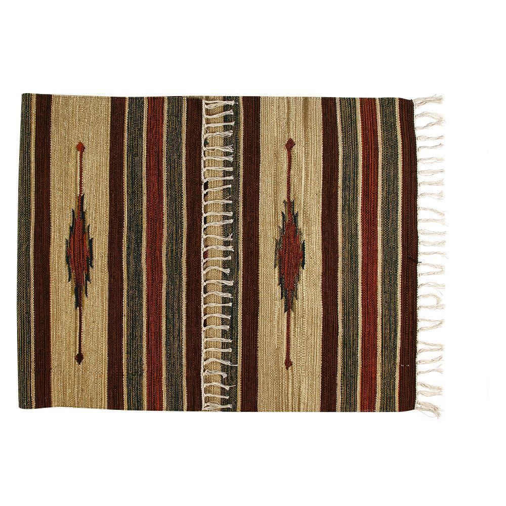 Tapete Para Quarto Ou Sala 80X150 Cm Kilim Havan Casa - Bege Ti